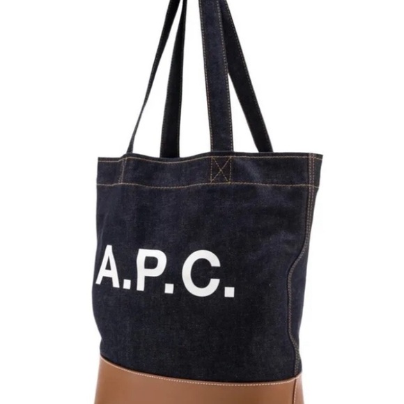A.P.C.Denim Leather-Trim Tote main image 2